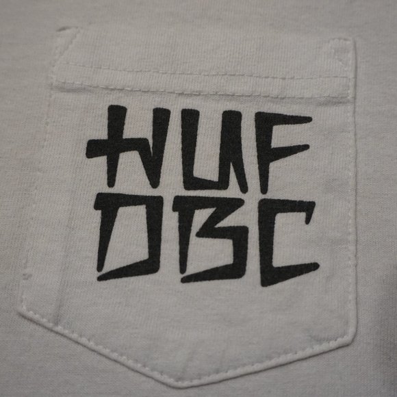 MENS HUF "HUF DBC" BASEBALL TSHIRT 3/4 SLEEVE Med - Picture 1 of 3
